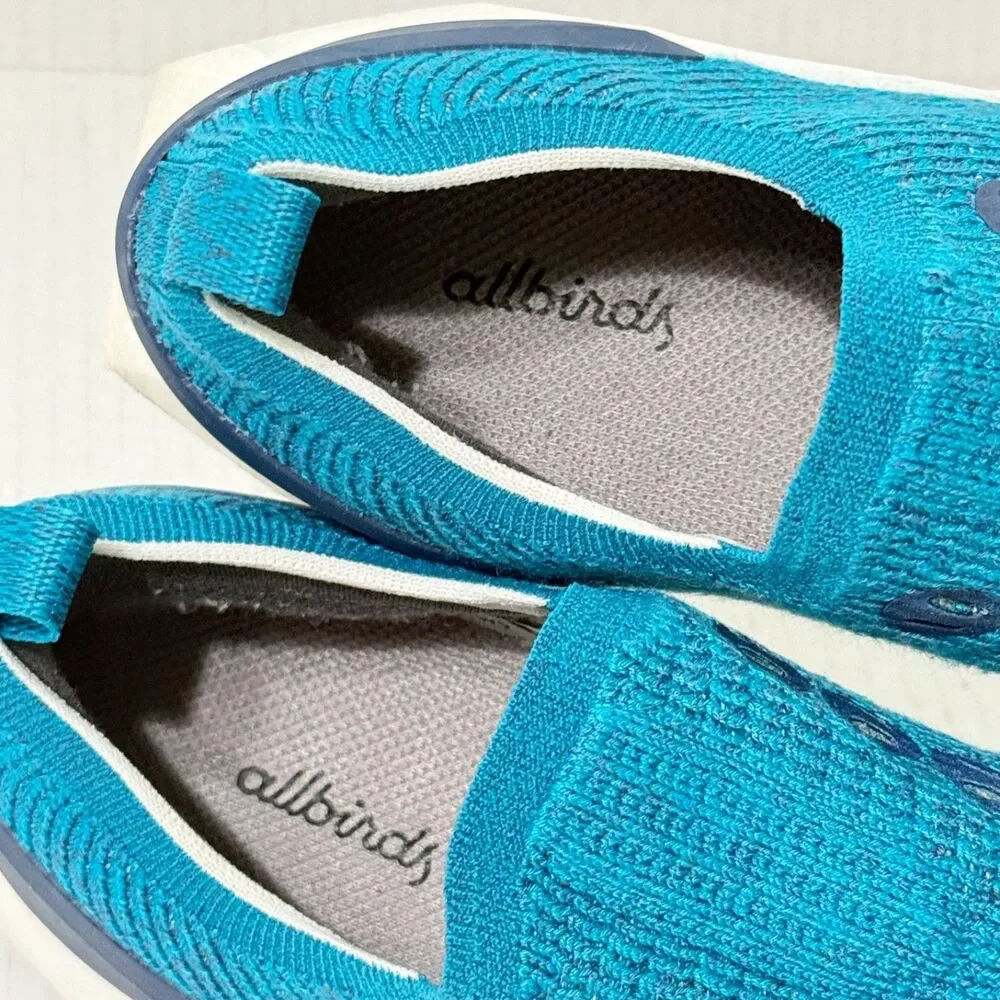 Allbirds 9.92 KG CO2E Tree Flyers Knit Running Shoes Thrive Teal Women 9 Sneaker